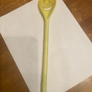 Vintage 80's Kool Aid Man Mixing Spoon Bright Yellow Plastic 12" AS IS